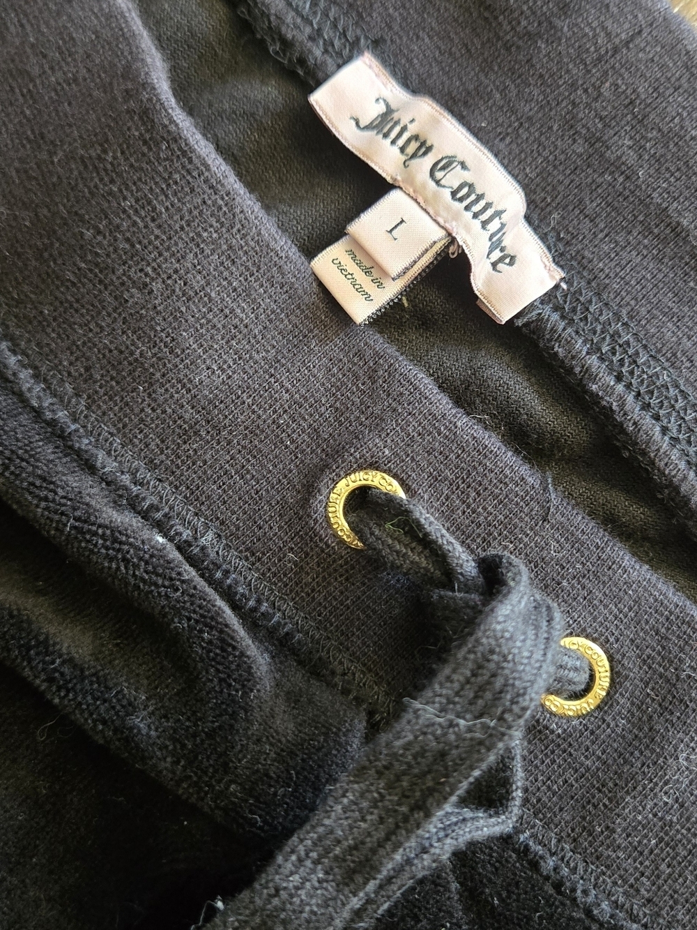 Juicy Couture Black Velour Jogger Sweatpants – Size L - Picture 5 of 5